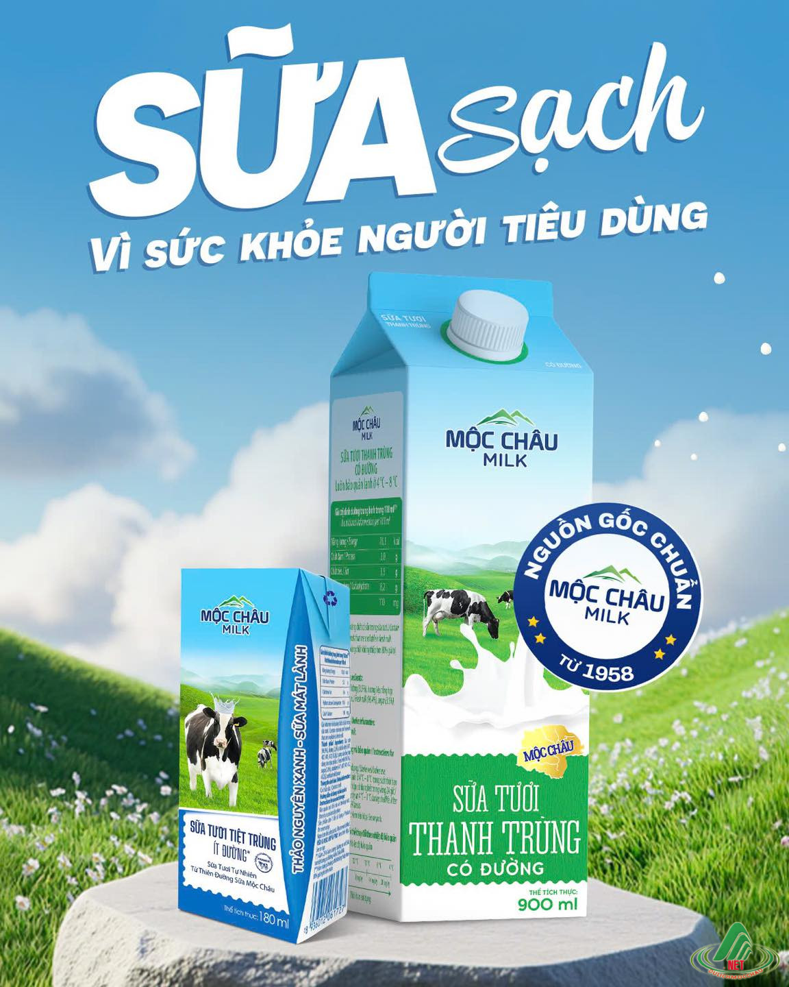 sữa sạch mộc châu