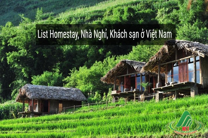 List Homestay, nhà nghỉ khách sạn ở Việt Nam