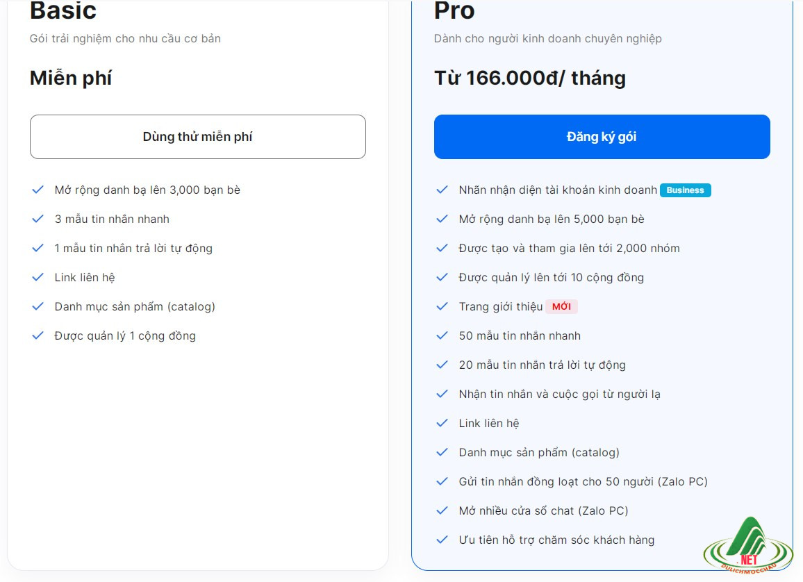 Cách nâng cấp Zalo lên tài khoản Zalo Busines cho anh em du lịch Mộc Châu